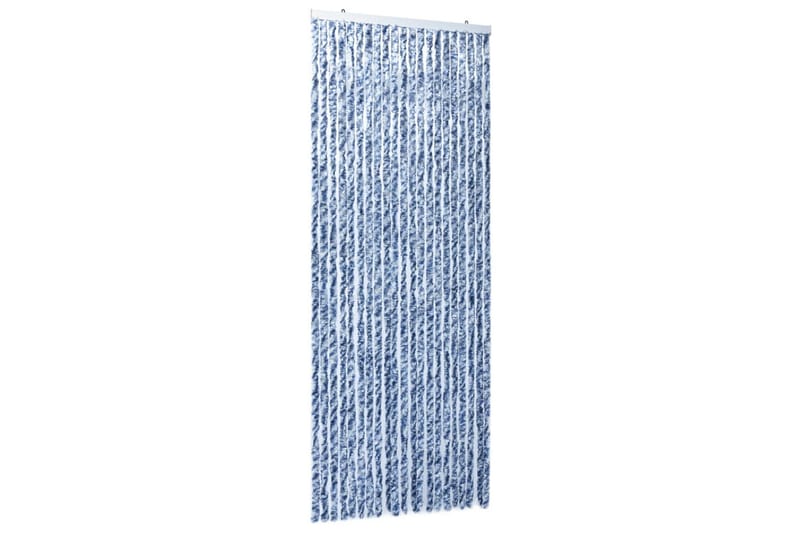 Insektsdraperi blå, vit och silver 90x220 cm chenille - Blå - Trädgård & spabad - Utemiljö - Trädgårdsdekoration - Myggnät & insektsnät