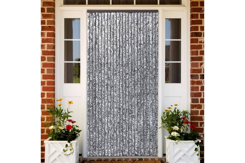 Insektsdraperi brun och beige 90x220 cm chenille - Brun|Beige - Trädgård & spabad - Utemiljö - Trädgårdsdekoration - Myggnät & insektsnät