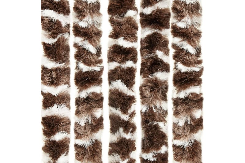 Insektsdraperi brun och vit 56x185 cm chenille - Brun - Trädgård & spabad - Utemiljö - Trädgårdsdekoration - Myggnät & insektsnät