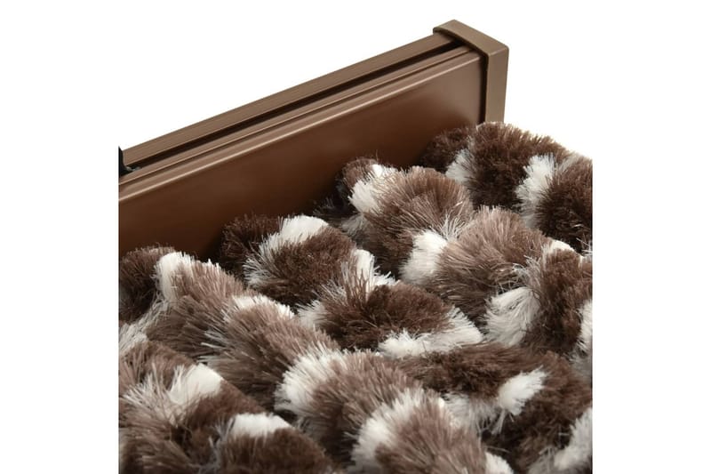 Insektsdraperi brun och vit 56x185 cm chenille - Brun - Trädgård & spabad - Utemiljö - Trädgårdsdekoration - Myggnät & insektsnät