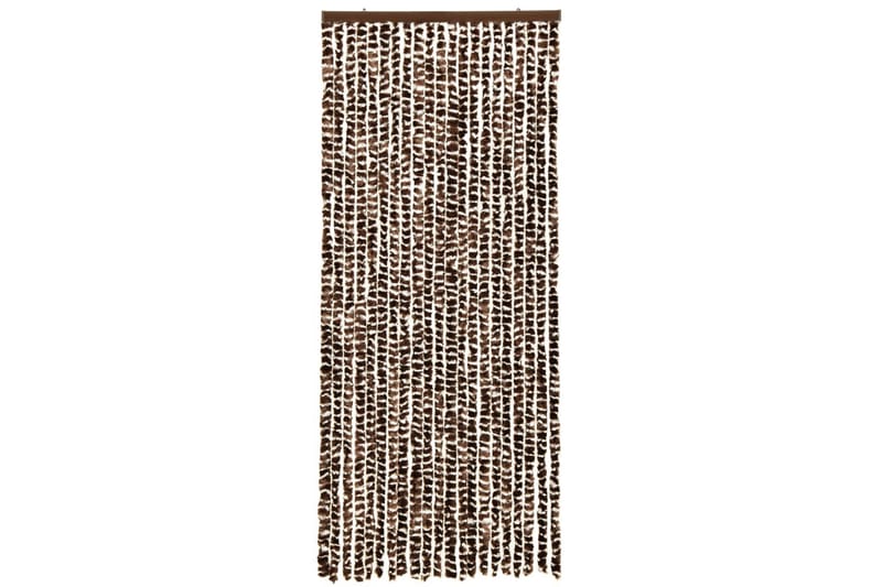 Insektsdraperi brun och vit 56x185 cm chenille - Brun - Trädgård & spabad - Utemiljö - Trädgårdsdekoration - Myggnät & insektsnät