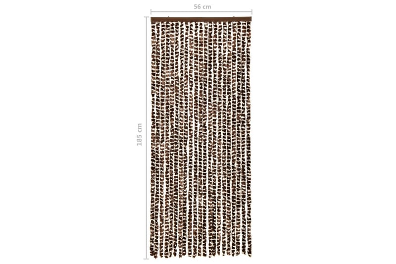 Insektsdraperi brun och vit 56x185 cm chenille - Brun - Trädgård & spabad - Utemiljö - Trädgårdsdekoration - Myggnät & insektsnät