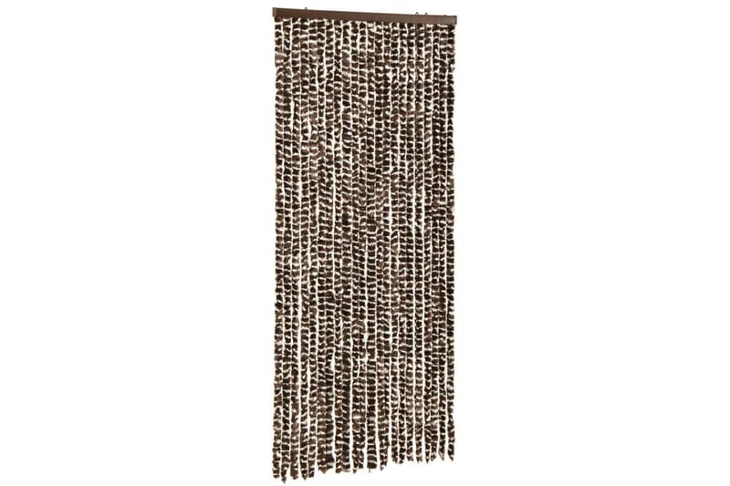 Insektsdraperi brun och vit 90x220 cm chenille - Brun - Trädgård & spabad - Utemiljö - Trädgårdsdekoration - Myggnät & insektsnät