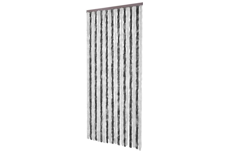 Insektsdraperi grå och vit 56x200 cm chenille - Grå|Vit - Trädgård & spabad - Utemiljö - Trädgårdsdekoration - Myggnät & insektsnät