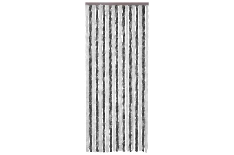 Insektsdraperi grå och vit 56x200 cm chenille - Grå|Vit - Trädgård & spabad - Utemiljö - Trädgårdsdekoration - Myggnät & insektsnät