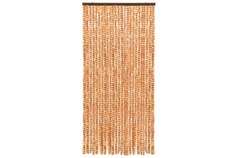 Insektsdraperi ockra och vit 100x220 cm chenille - Gul - Trädgård & spabad - Utemiljö - Trädgårdsdekoration - Myggnät & insektsnät