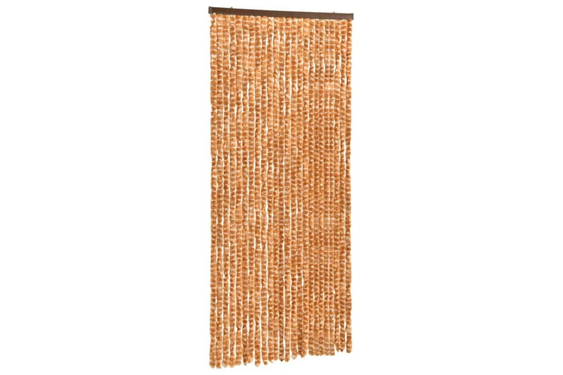 Insektsdraperi ockra och vit 100x220 cm chenille - Gul - Trädgård & spabad - Utemiljö - Trädgårdsdekoration - Myggnät & insektsnät