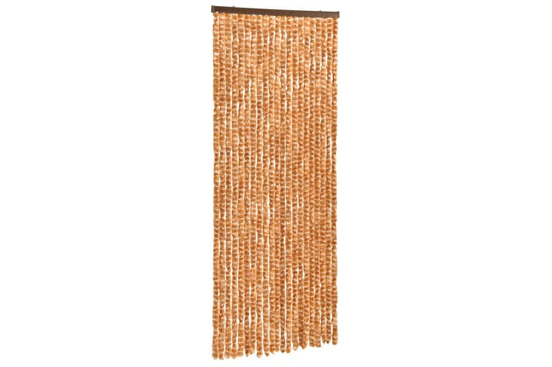 Insektsdraperi ockra och vit 56x185 cm chenille - Gul - Trädgård & spabad - Utemiljö - Trädgårdsdekoration - Myggnät & insektsnät