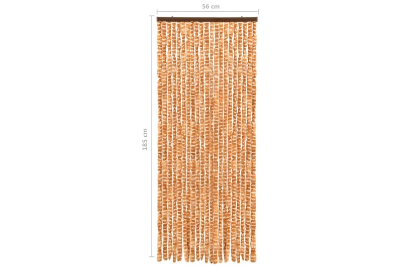 Insektsdraperi ockra och vit 56x185 cm chenille - Gul - Trädgård & spabad - Utemiljö - Trädgårdsdekoration - Myggnät & insektsnät