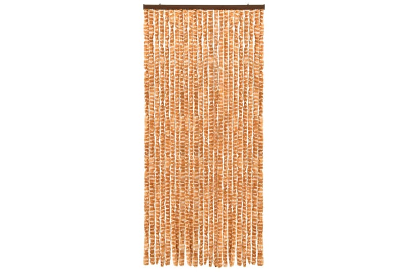 Insektsdraperi ockra och vit 90x220 cm chenille - Gul - Trädgård & spabad - Utemiljö - Trädgårdsdekoration - Myggnät & insektsnät