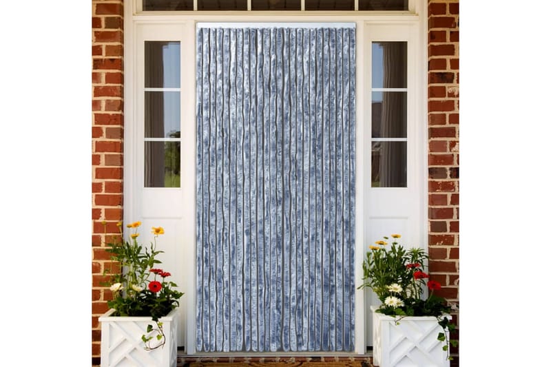 Insektsdraperi silver 90x220 cm chenille - Silver - Trädgård & spabad - Utemiljö - Trädgårdsdekoration - Myggnät & insektsnät