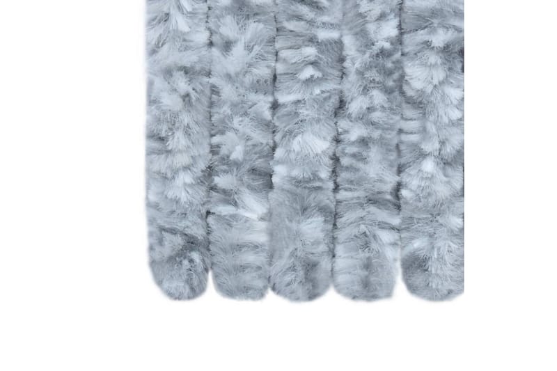Insektsdraperi vit och grå 56x185 cm chenille - Vit|Grå - Trädgård & spabad - Utemiljö - Trädgårdsdekoration - Myggnät & insektsnät