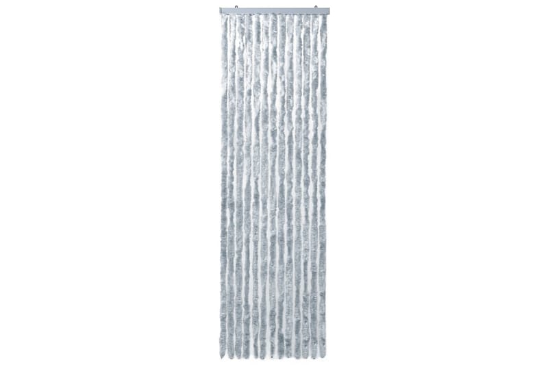 Insektsdraperi vit och grå 56x185 cm chenille - Vit|Grå - Trädgård & spabad - Utemiljö - Trädgårdsdekoration - Myggnät & insektsnät