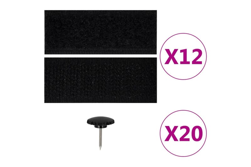 Insektsdraperier 2 st med magneter svart 220x100 cm - Svart - Trädgård & spabad - Utemiljö - Trädgårdsdekoration - Myggnät & insektsnät