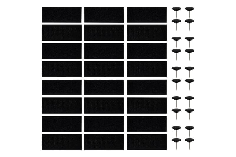 Insektsdraperier 2 st med magneter svart 220x100 cm - Svart - Trädgård & spabad - Utemiljö - Trädgårdsdekoration - Myggnät & insektsnät