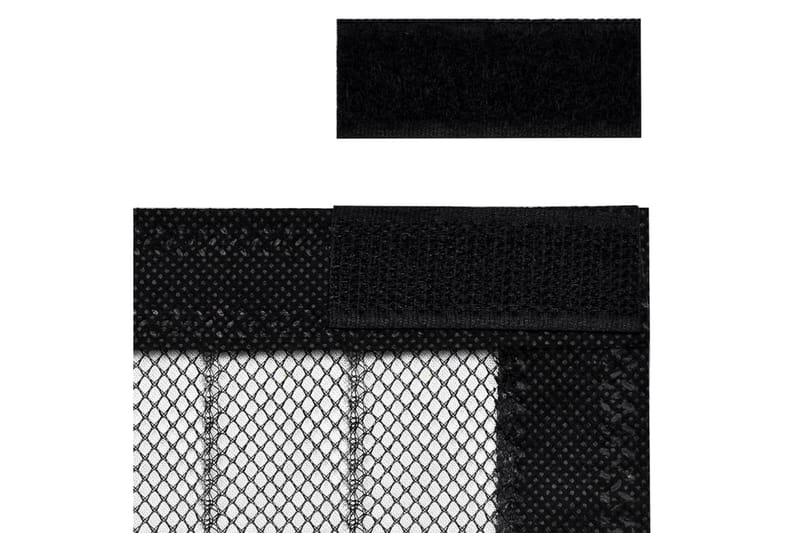 Insektsdraperier 2 st med magneter svart 220x100 cm - Svart - Trädgård & spabad - Utemiljö - Trädgårdsdekoration - Myggnät & insektsnät