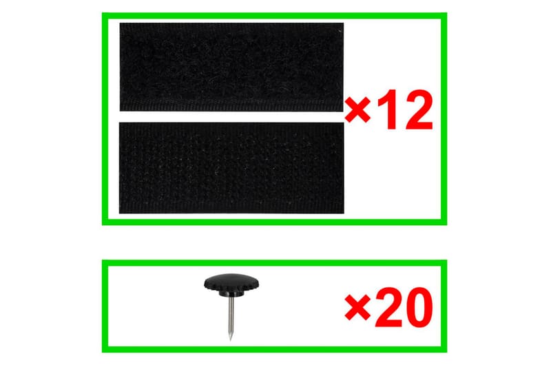 Insektsnät till dörr 210x100 cm 2 st magnet svart - Svart - Trädgård & spabad - Utemiljö - Trädgårdsdekoration - Myggnät & insektsnät