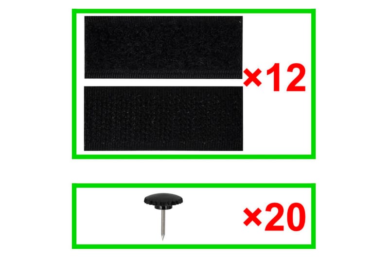 Insektsnät till dörr 210x100 cm 2 st magnet svart - Svart - Trädgård & spabad - Utemiljö - Trädgårdsdekoration - Myggnät & insektsnät