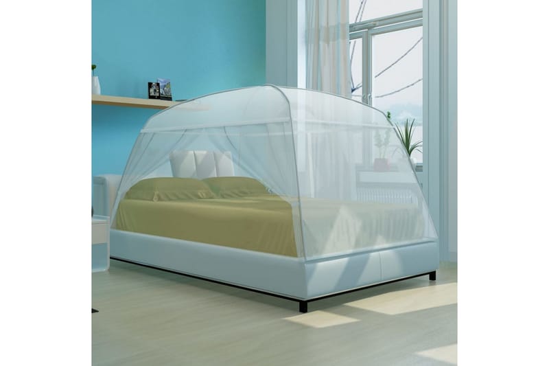 Myggnät säng 200x150x145 cm vit - Vit - Friluftsutrustning - Myggnät & insektsnät - Myggskydd
