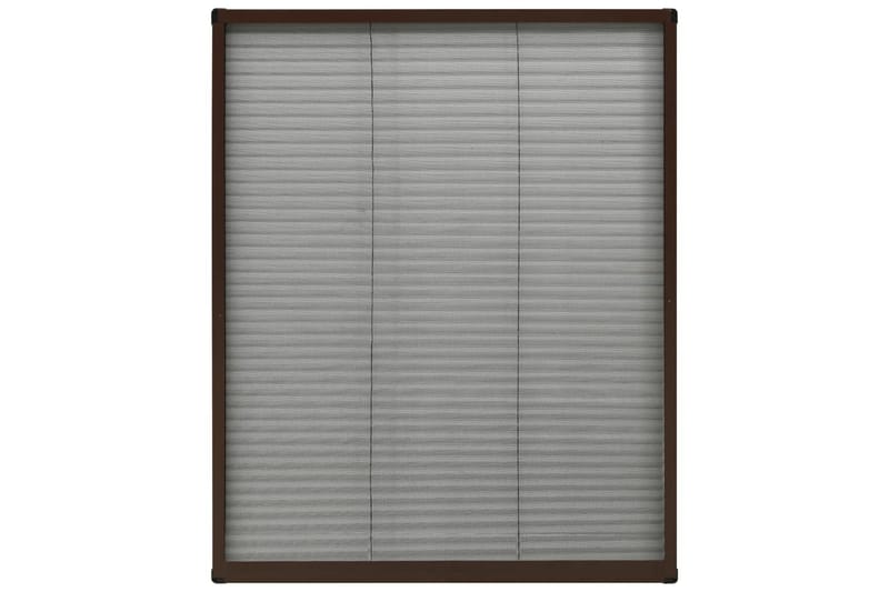 Plisserat insektsnät för fönster brun 60x80 cm aluminium - Brun - Friluftsutrustning - Myggnät & insektsnät - Myggskydd