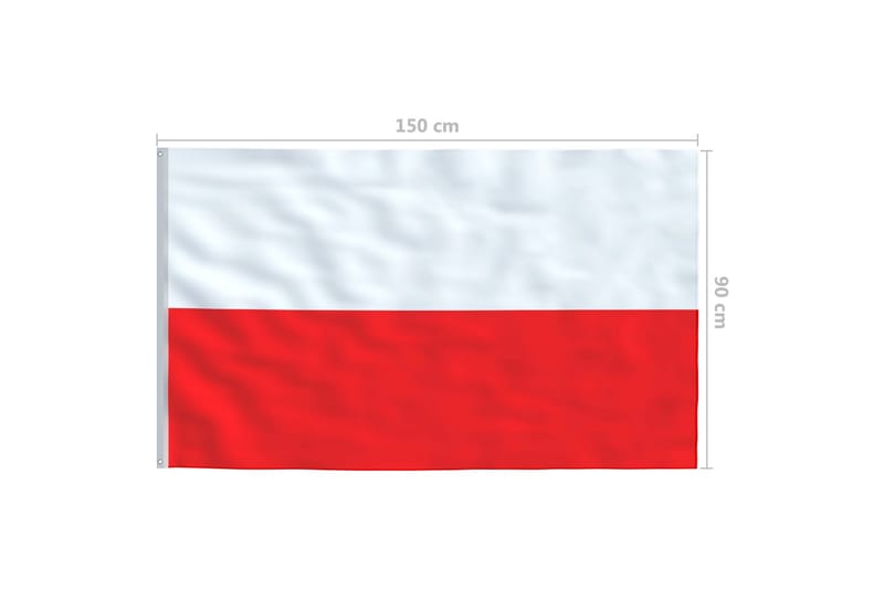 Polens flagga 90x150 cm - Flaggstång & flagga