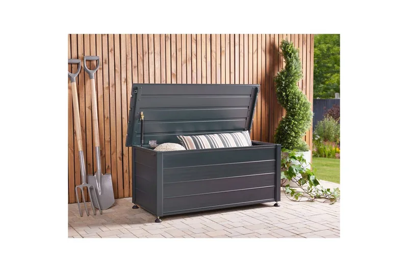 Låda Campalto Grå, 113x50x52 cm - Grå, 113x50x52 cm - Utemöbler - Dynförvaring & möbelskydd - Dynboxar & dynlådor