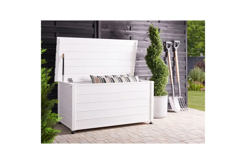 Låda Campalto Vit, 123x60x60 cm - Vit, 123x60x60 cm - Trädgård & spabad - Utemiljö - Trädgårdsdekoration - Postlåda & post