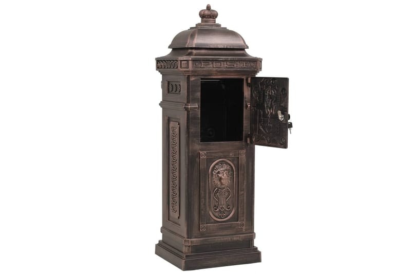 Markpostlåda vintage stil rostfri aluminium brons - Brun - Trädgård & spabad - Utemiljö - Trädgårdsdekoration - Postlåda & post - Brevlåda