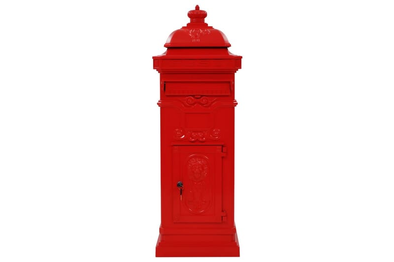 Markpostlåda vintage stil rostfri aluminium röd - Röd - Trädgård & spabad - Utemiljö - Trädgårdsdekoration - Postlåda & post - Brevlåda