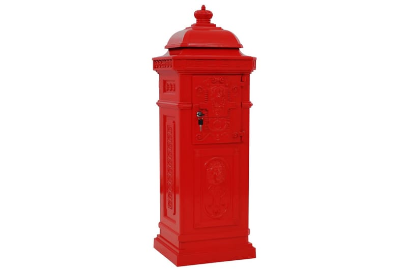 Markpostlåda vintage stil rostfri aluminium röd - Röd - Trädgård & spabad - Utemiljö - Trädgårdsdekoration - Postlåda & post - Brevlåda