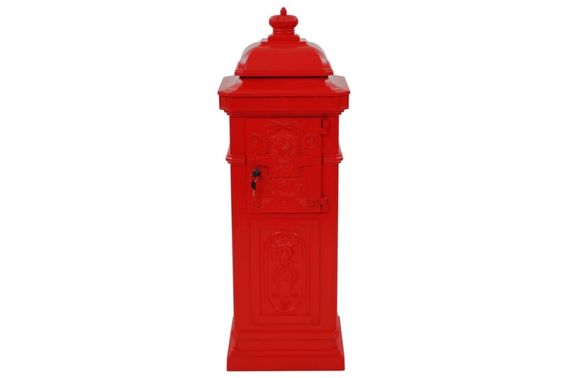Markpostlåda vintage stil rostfri aluminium röd - Röd - Trädgård & spabad - Utemiljö - Trädgårdsdekoration - Postlåda & post - Brevlåda