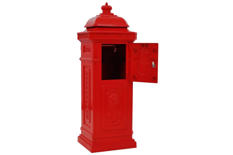 Markpostlåda vintage stil rostfri aluminium röd - Röd - Trädgård & spabad - Utemiljö - Trädgårdsdekoration - Postlåda & post - Brevlåda