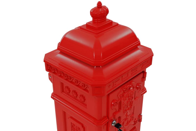 Markpostlåda vintage stil rostfri aluminium röd - Röd - Brevlåda - Postlåda & post