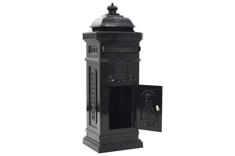 Markpostlåda vintage stil rostfri aluminium svart - Svart - Trädgård & spabad - Utemiljö - Trädgårdsdekoration - Postlåda & post - Brevlåda