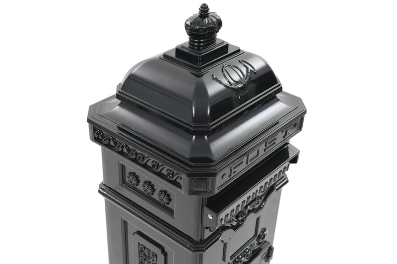 Markpostlåda vintage stil rostfri aluminium svart - Svart - Trädgård & spabad - Utemiljö - Trädgårdsdekoration - Postlåda & post - Brevlåda