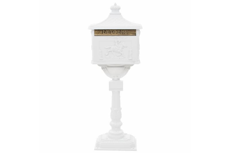 Postlåda på stolpe vintage stil rostfri aluminium vit - Vit - Trädgård & spabad - Utemiljö - Trädgårdsdekoration - Postlåda & post - Brevlåda