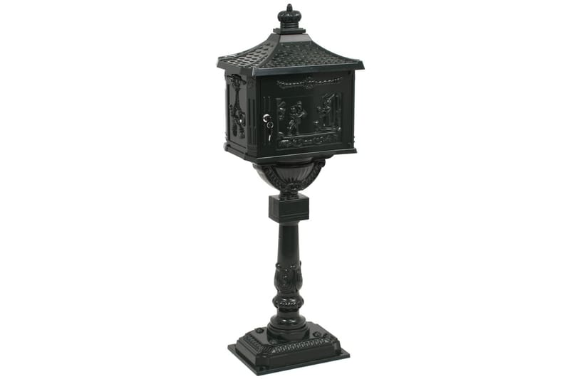 Postlåda på stolpe vintage stil rostfri aluminium grön - Grön - Trädgård & spabad - Utemiljö - Trädgårdsdekoration - Postlåda & post - Brevlåda