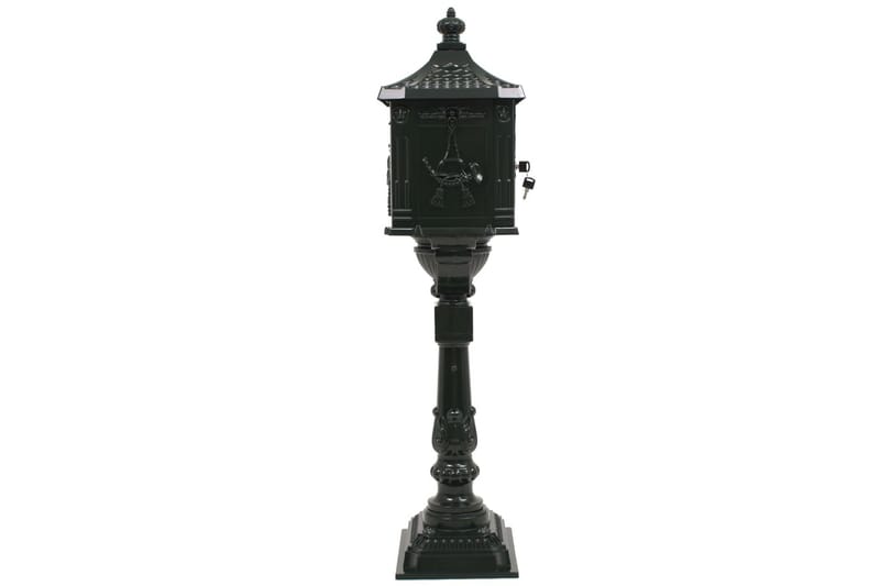 Postlåda på stolpe vintage stil rostfri aluminium grön - Grön - Trädgård & spabad - Utemiljö - Trädgårdsdekoration - Postlåda & post - Brevlåda