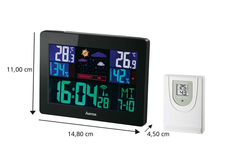HAMA Väderstation EWS-1400 Color Svart - HAMA - Utomhustermometer - Termometrar