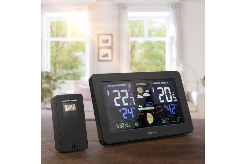 HAMA Väderstation Premium Inkl. USB-laddning - HAMA - Trädgård & spabad - Utemiljö - Trädgårdsdekoration - Regn & temperatur - Utomhustermometer