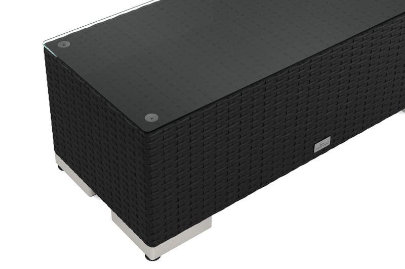 Bahamas Avslut utomhus 90 cm - Svart - Utemöbler - Loungemöbler - Modulsoffa utomhus