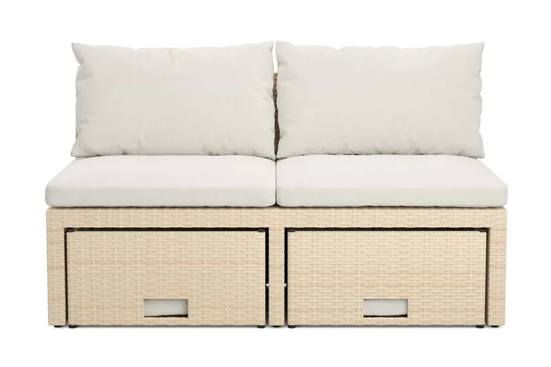 Bahamas Balkongsoffa med Pallar - Utemöbler - Balkong - Balkongmöbler - Soffa balkong