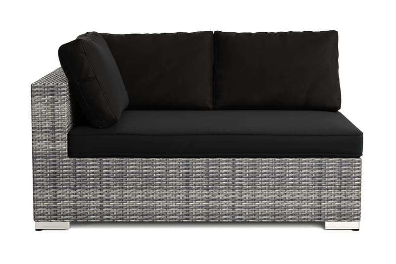 Bahamas Högermodul utomhus 140 cm i konstrotting, Grå