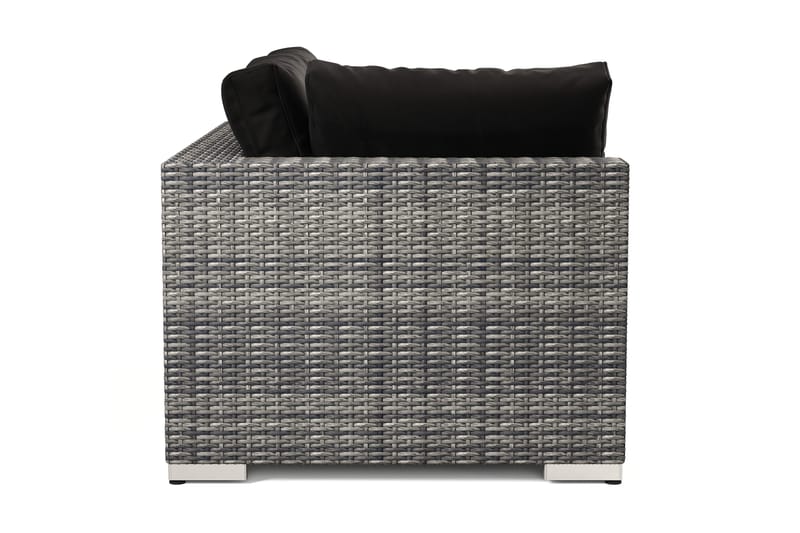 Bahamas Högermodul utomhus 140 cm i konstrotting - Grå - Utemöbler - Loungemöbler - Modulsoffa utomhus - Högermoduler utesoffa