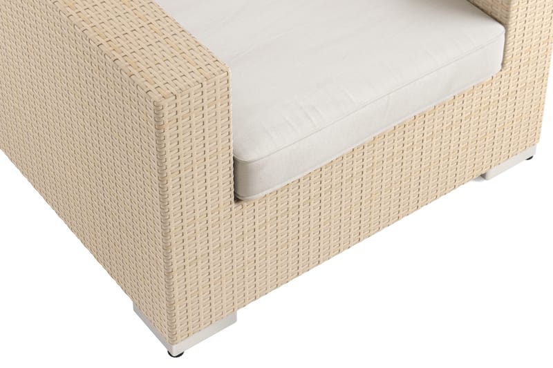Bahamas Loungefåtölj utomhus i konstrotting - Beige - Utemöbler - Loungemöbler - Loungestol utomhus