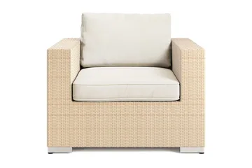 Bahamas Loungefåtölj utomhus i konstrotting - Beige - Utemöbler - Loungemöbler - Loungestol utomhus