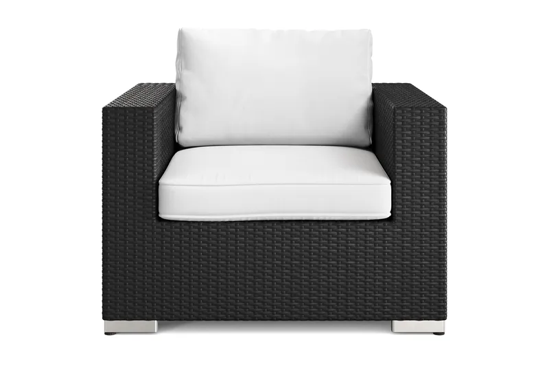Bahamas Loungefåtölj utomhus i konstrotting - Svart - Utemöbler - Loungemöbler - Loungestol utomhus