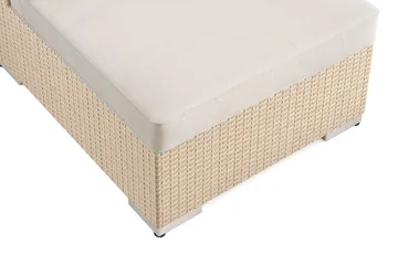 Bahamas Mittmodul utomhus i konstrotting med Ljus vattenavisande dyna - Beige - Utemöbler - Loungemöbler - Modulsoffa utomhus - Mittmodul utesoffa