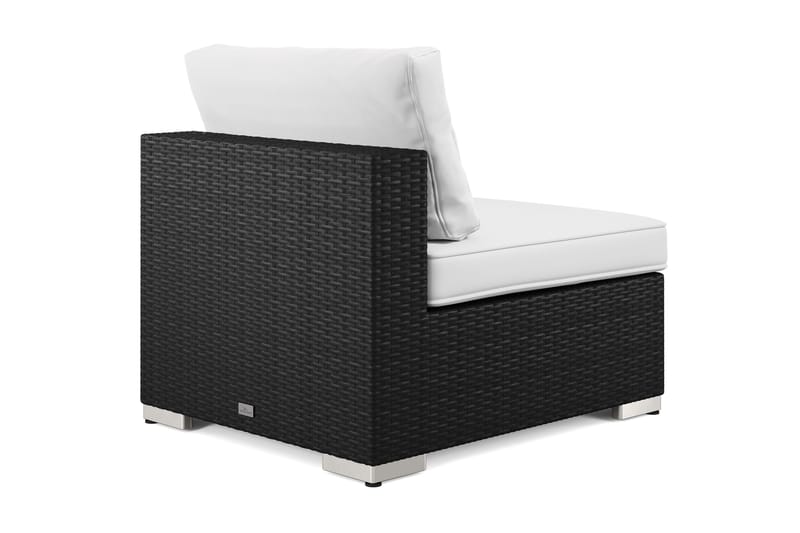 Bahamas Mittmodul utomhus i konstrotting - Svart - Utemöbler - Loungemöbler - Modulsoffa utomhus - Mittmodul utesoffa