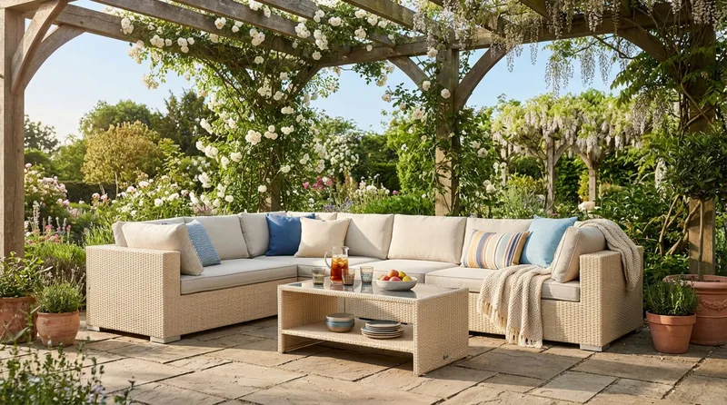 Bahamas Vänstermodul utomhus 140 cm - Beige - Utemöbler - Loungemöbler - Modulsoffa utomhus - Högermoduler utesoffa